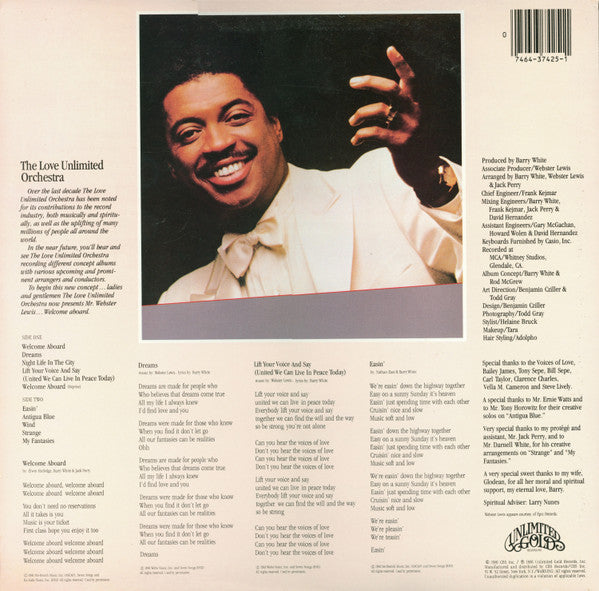 The Love Unlimited Orchestra* Presents Mr. Webster Lewis* : Welcome Aboard (LP, Album, Pit)