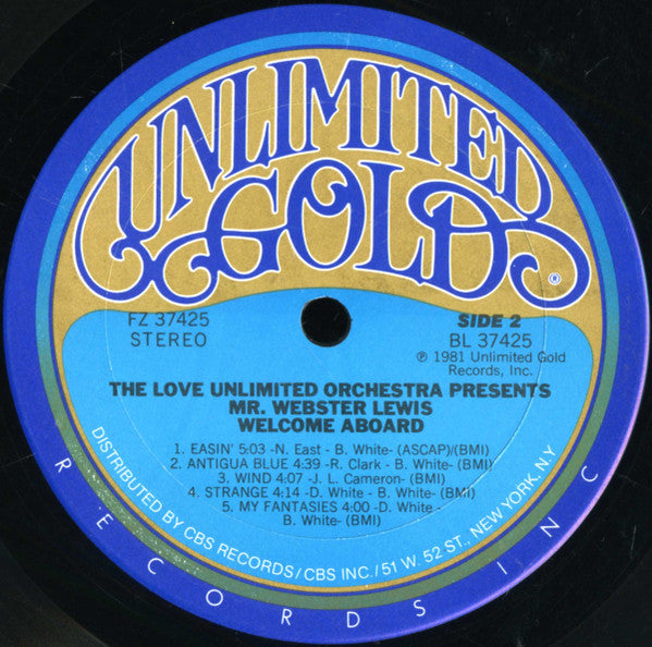 The Love Unlimited Orchestra* Presents Mr. Webster Lewis* : Welcome Aboard (LP, Album, Pit)