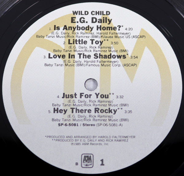 E.G. Daily : Wild Child (LP, Album, Ele)