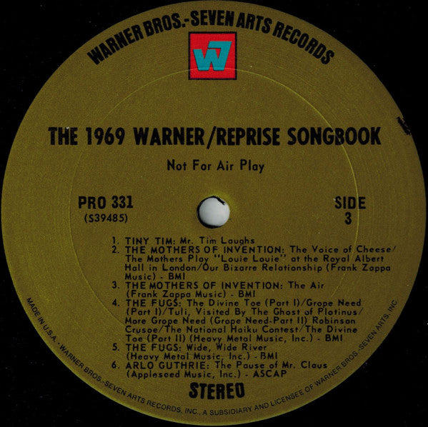 Various : The 1969 Warner / Reprise Songbook (2xLP, Smplr, San)