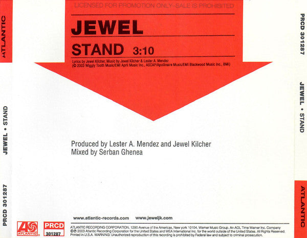 Jewel : Stand (CD, Single, Promo)