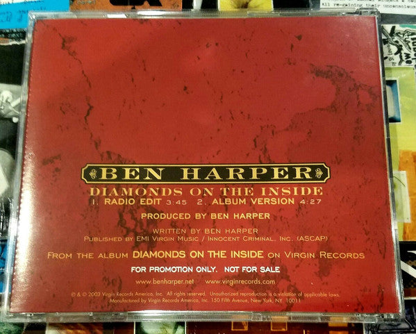 Ben Harper : Diamonds On The Inside (CD, Single, Promo)