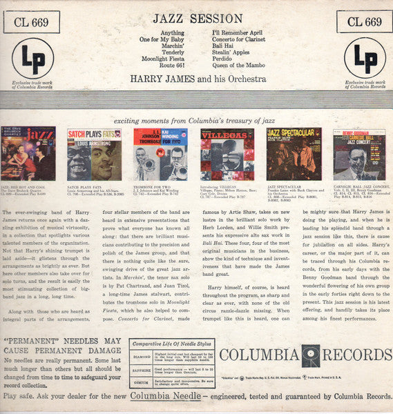 Harry James And His Orchestra : Jazz Session (LP, Album, Hol)