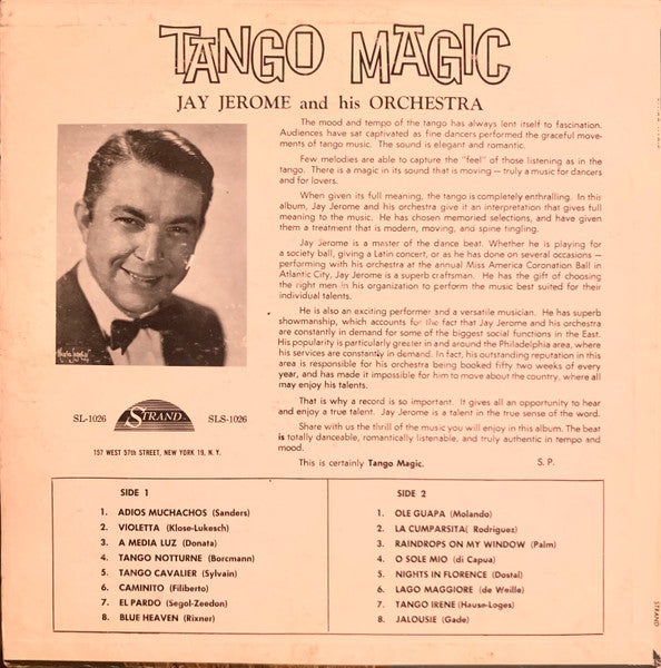 Jay Jerome And His Orchestra : Tango Magic (LP, Album)