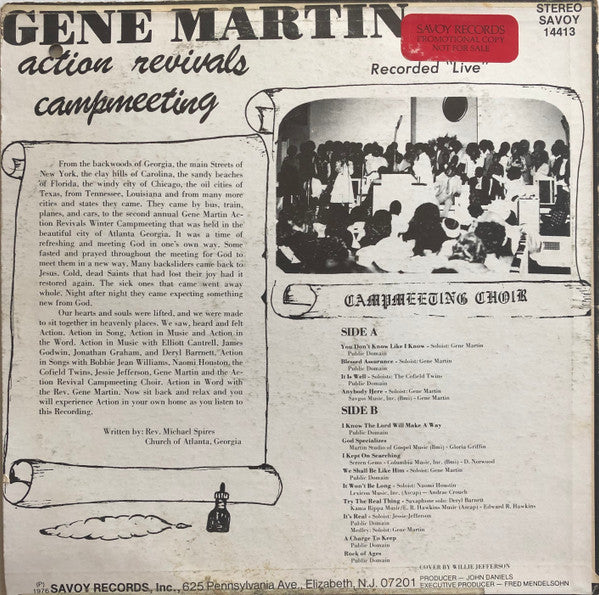 Gene Martin (2) : Action Revivals (LP, Album, Promo)
