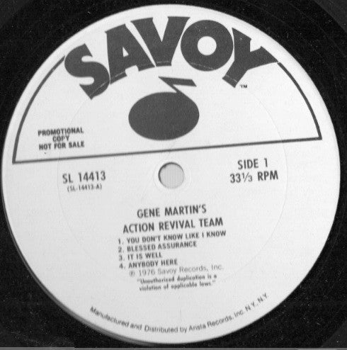 Gene Martin (2) : Action Revivals (LP, Album, Promo)