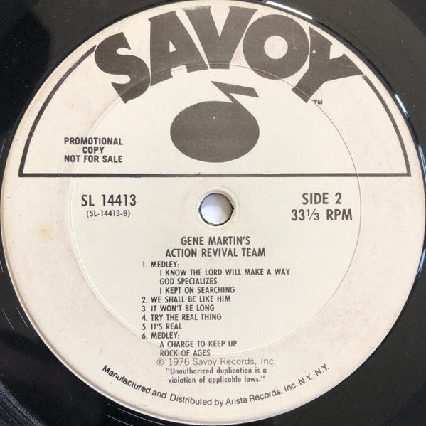 Gene Martin (2) : Action Revivals (LP, Album, Promo)