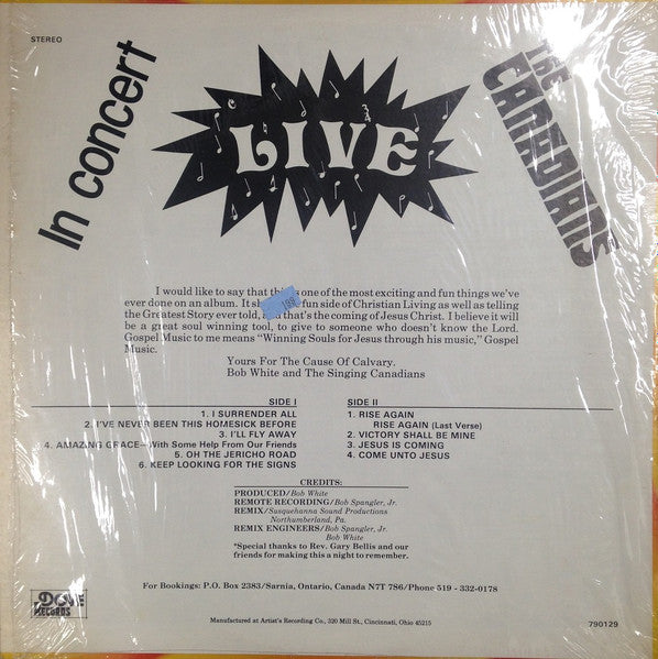 Canadians (2) : In Concert Live (LP)