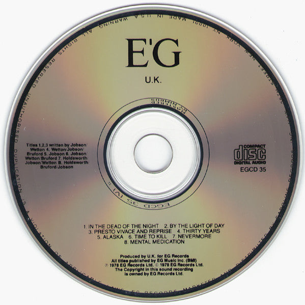 UK (3) : U.K. (CD, Album, RE)