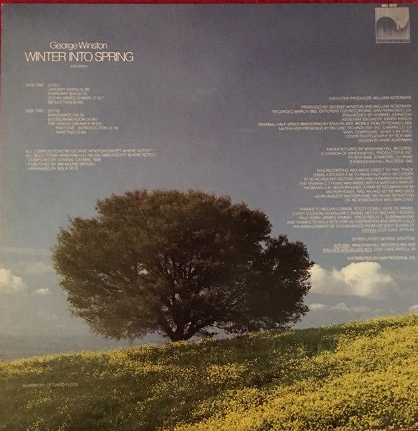 George Winston : Winter Into Spring (LP, Album, RE, Ele)