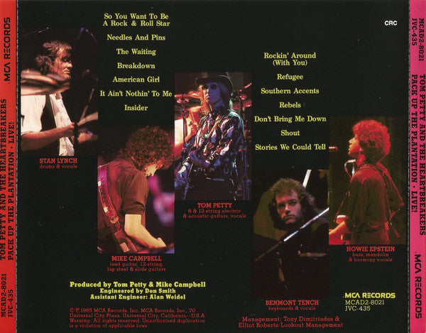 Tom Petty And The Heartbreakers : Pack Up The Plantation - Live! (CD, Album, Club)