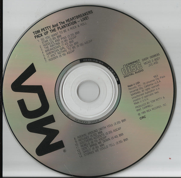 Tom Petty And The Heartbreakers : Pack Up The Plantation - Live! (CD, Album, Club)
