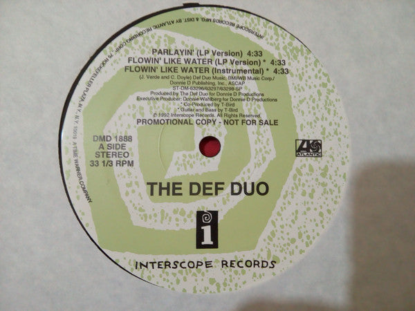 Def Duo : Parlayin' / Flowin' Like Water (12", Promo)