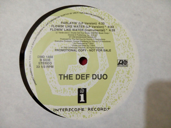 Def Duo : Parlayin' / Flowin' Like Water (12", Promo)