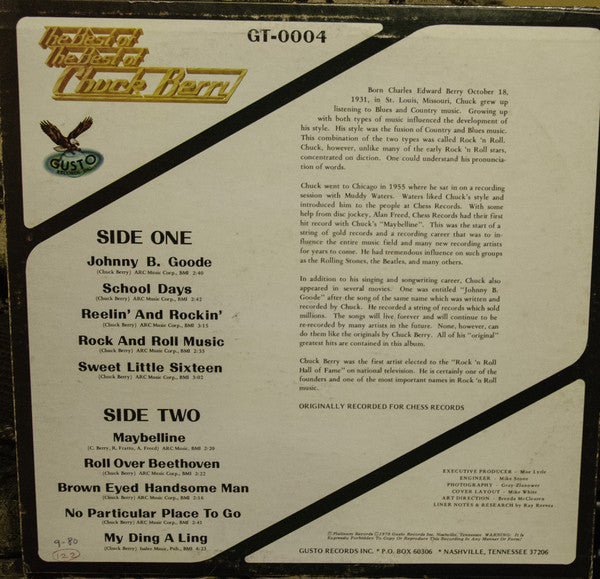 Chuck Berry : The Best Of The Best Of Chuck Berry (LP, Comp)