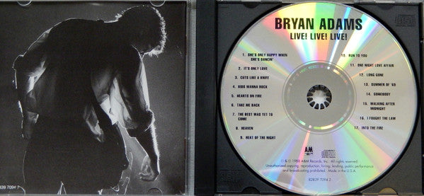 Bryan Adams : Live! Live! Live! (CD, Album)