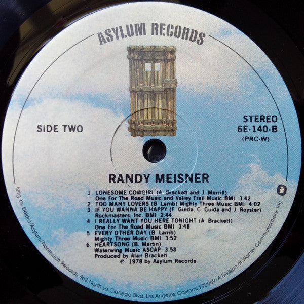 Randy Meisner : Randy Meisner (LP, Album, PRC)