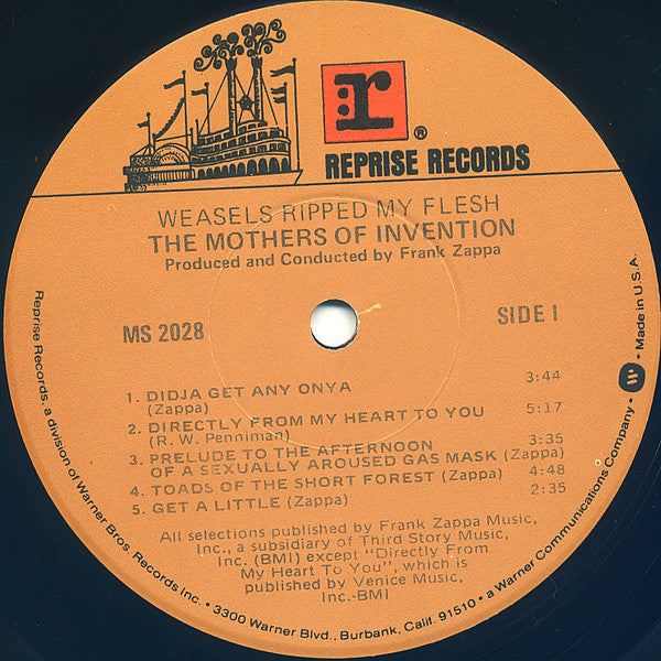 The Mothers : Weasels Ripped My Flesh (LP, Album, RE, Jac)