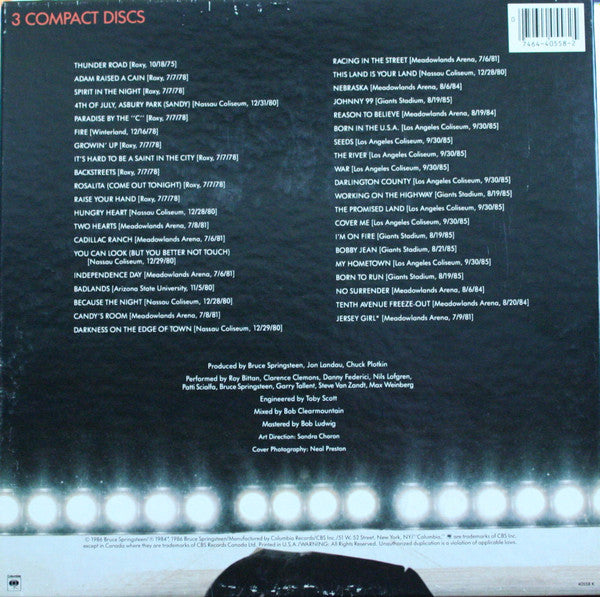 Bruce Springsteen & The E-Street Band : Live / 1975-85 (3xCD, Album + Box)