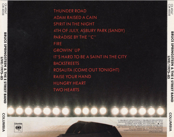 Bruce Springsteen & The E-Street Band : Live / 1975-85 (3xCD, Album + Box)