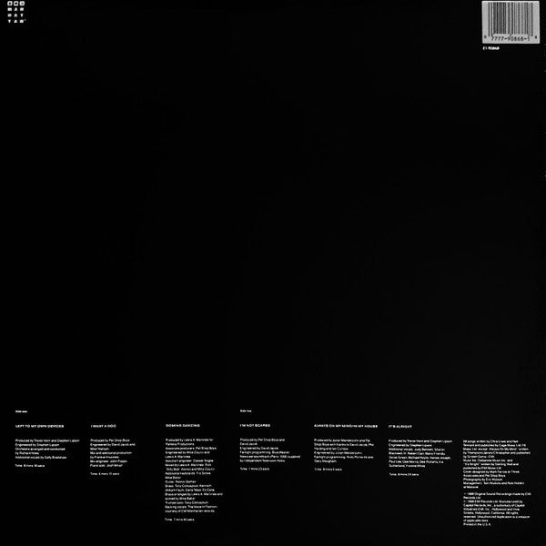 Pet Shop Boys : Introspective (LP, Album, Bla)