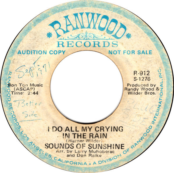 Sounds Of Sunshine : It's Hard To Say Good-Bye Forever (7", Single, Promo)