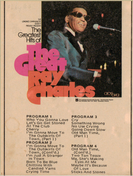Ray Charles : The Greatest Hits of The Great Ray Charles (3x8-Trk, Comp)
