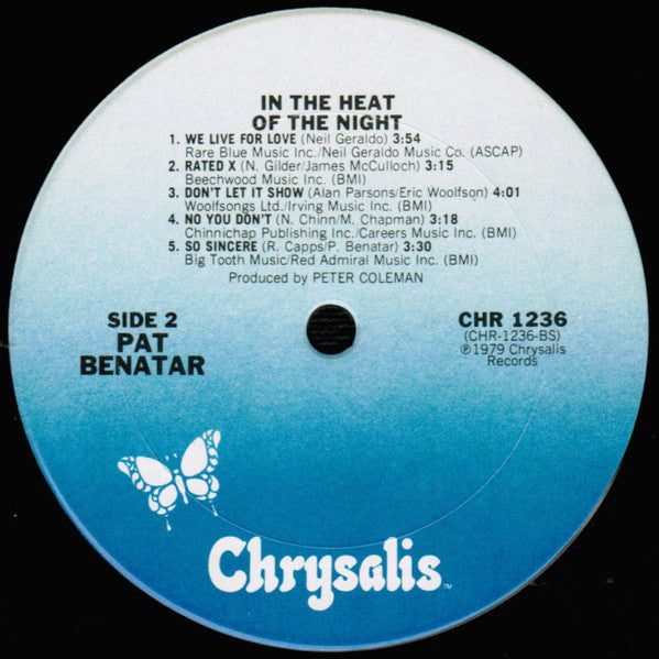 Pat Benatar : In The Heat Of The Night (LP, Album, San)