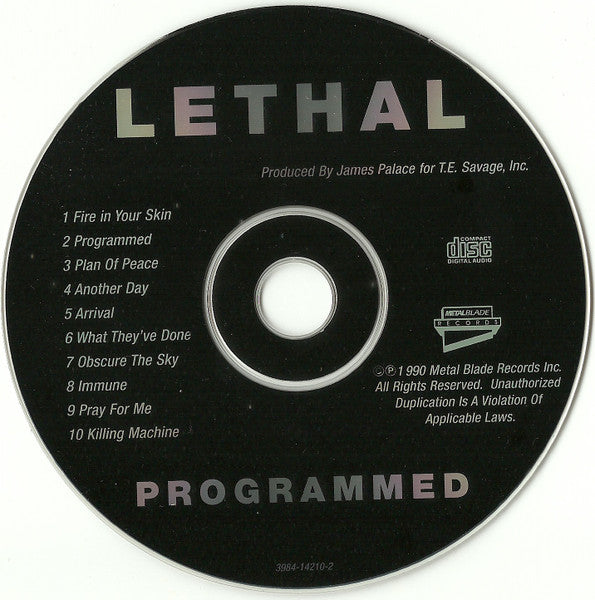 Lethal (13) : Programmed (CD, Album, RE)