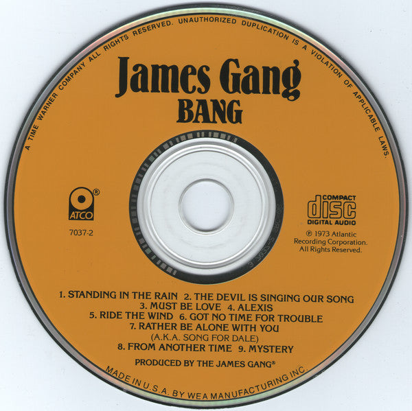 James Gang : Bang (CD, Album, RE)