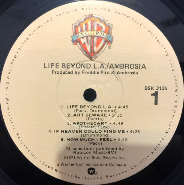 Ambrosia (2) : Life Beyond L.A. (LP, Album, Win)