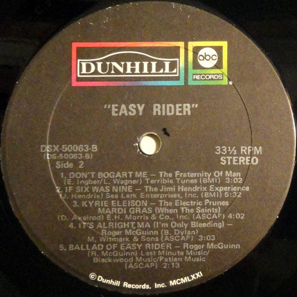 Various : Easy Rider (Music From The Soundtrack) (LP, Comp)