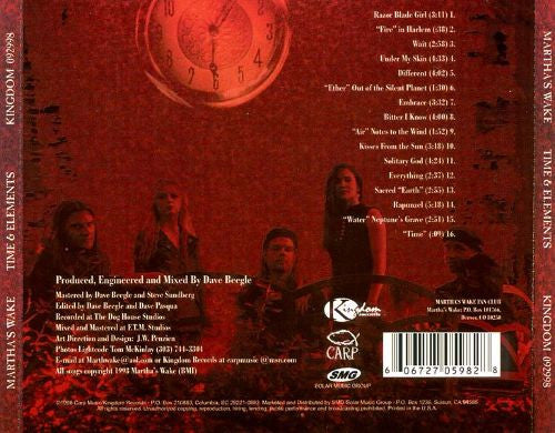 Martha's Wake : Time & Elements (CD)