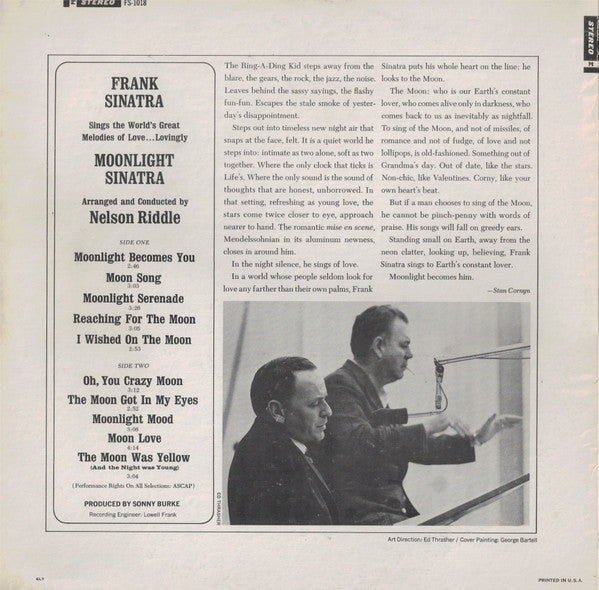 Frank Sinatra : Moonlight Sinatra (LP, Album, RE)