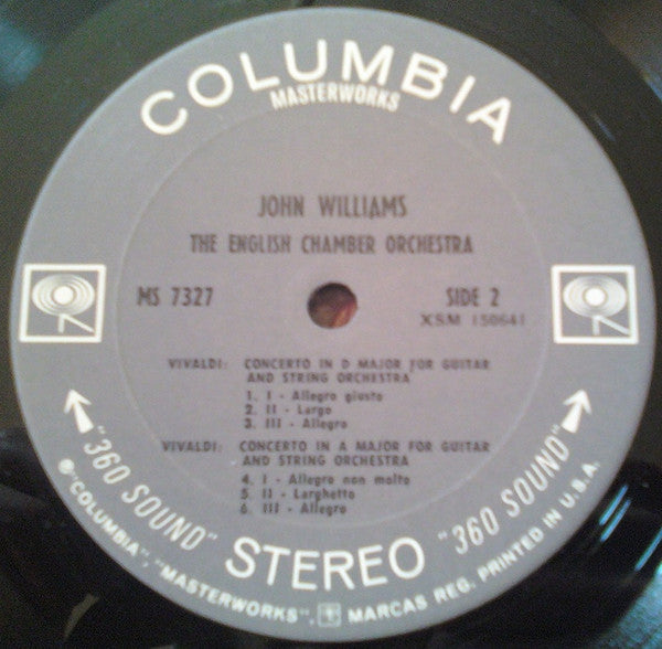 John Williams (7), Giuliani* / Vivaldi*, The English Chamber Orchestra* : Guitar Concerto In A Major / Guitar Concerto In D Major And A Major (LP, Album)