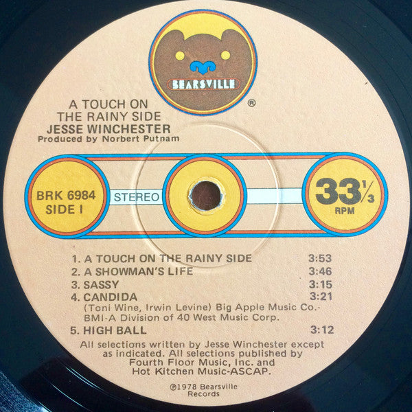 Jesse Winchester : A Touch On The Rainy Side (LP, Album, Win)