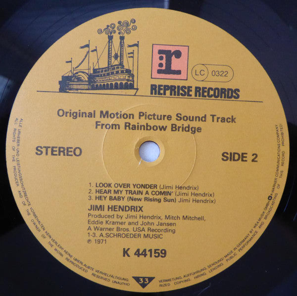 Jimi Hendrix : Rainbow Bridge - Original Motion Picture Sound Track (LP, RE)