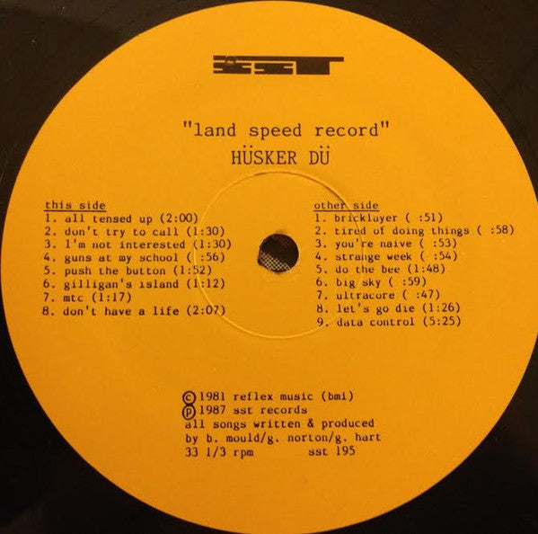 Hüsker Dü : Land Speed Record (LP, Album, RE)