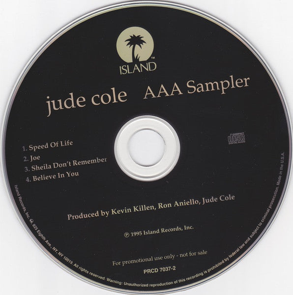 Jude Cole : AAA Sampler (CD, EP, Promo)