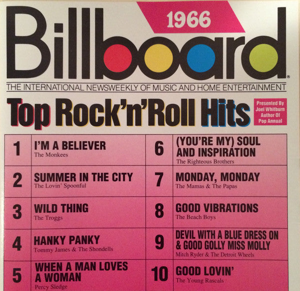 Various : Billboard Top Rock'N'Roll Hits - 1966 (CD, Comp, RE)
