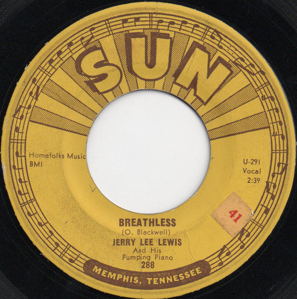 Jerry Lee Lewis : Breathless (7", Single)