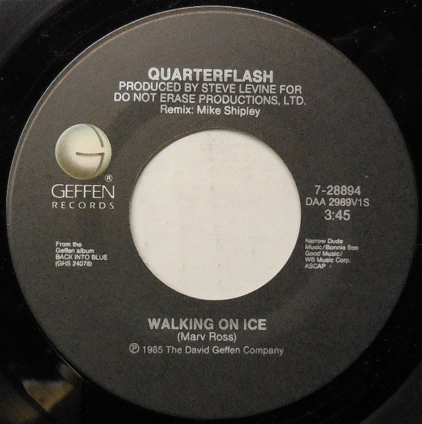 Quarterflash : Walking On Ice (7", Single)
