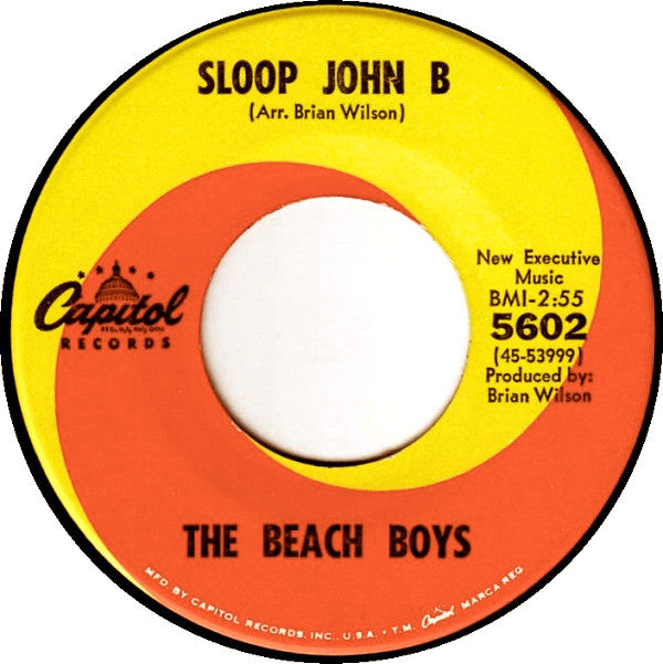 The Beach Boys : Sloop John B / You're So Good to Me (7", Single, mis)