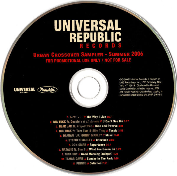 Various : Urban Crossover Sampler - Summer 2006 (CD, Comp, Promo, Smplr)