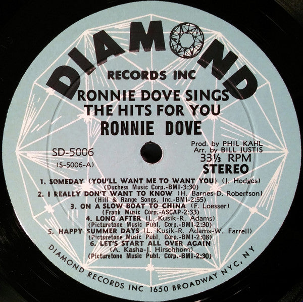 Ronnie Dove : Sings The Hits For You (LP, Album)