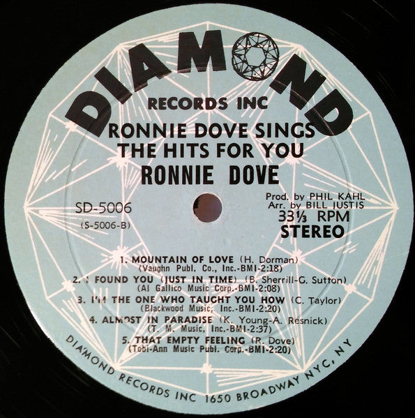 Ronnie Dove : Sings The Hits For You (LP, Album)