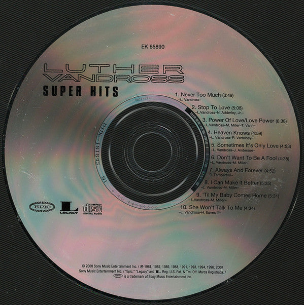 Luther Vandross : Super Hits (CD, Comp)