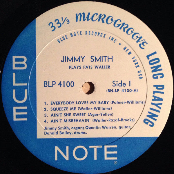 Jimmy Smith : Plays Fats Waller (LP, Album, Mono, RP)