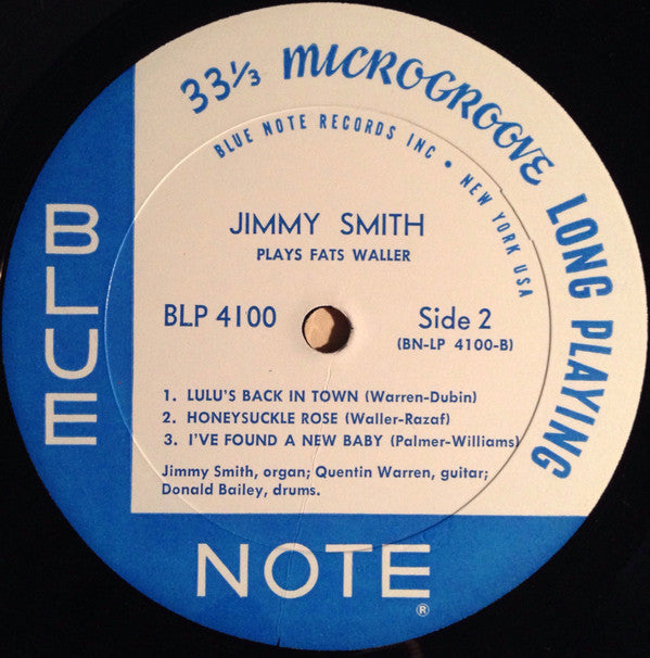 Jimmy Smith : Plays Fats Waller (LP, Album, Mono, RP)