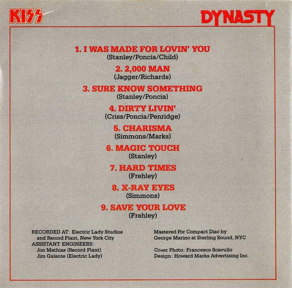 Kiss : Dynasty (CD, Album, RE)